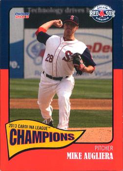 2013 Choice Salem Red Sox Carolina League Champions #1 Mike Augliera Front