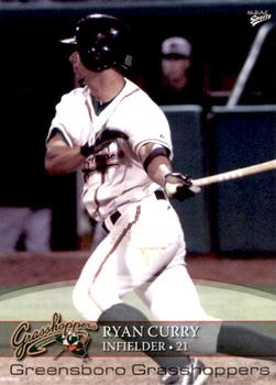 2008 MultiAd Greensboro Grasshoppers #7 Ryan Curry Front
