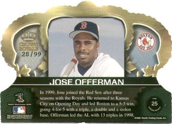 1999 Pacific Crown Royale - Limited Series #25 Jose Offerman  Back