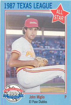 1987 Feder Texas League All Stars #20 John Miglio Front