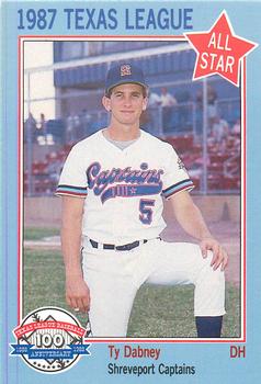 1987 Feder Texas League All Stars #32 Ty Dabney Front