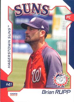 2013 Choice Hagerstown Suns #29 Brian Rupp Front
