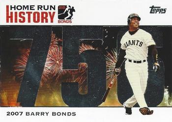 2007 Topps Updates & Highlights - Barry Bonds Home Run History #756 Barry Bonds Front