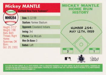 2007 Topps - Mickey Mantle Home Run History #MHR254 Mickey Mantle Back