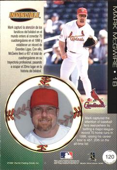 1999 Pacific Invincible - Opening Day #120 Mark McGwire  Back