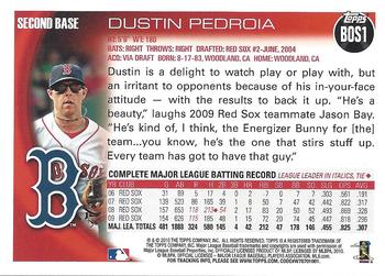 2010 Topps Boston Red Sox #BOS1 Dustin Pedroia Back