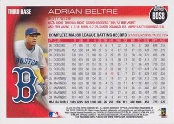 2010 Topps Boston Red Sox #BOS8 Adrian Beltre Back