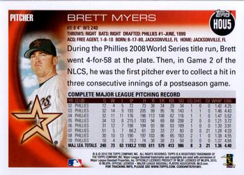 2010 Topps Houston Astros #HOU5 Brett Myers Back