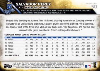 2016 Topps #50 Salvador Perez Back