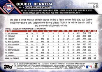 2016 Topps #68 Odubel Herrera Back