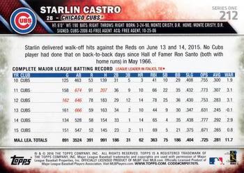 2016 Topps #212 Starlin Castro Back