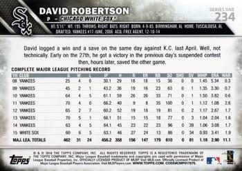 2016 Topps #234 David Robertson Back