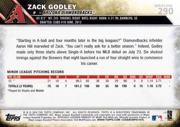 2016 Topps #290 Zack Godley Back