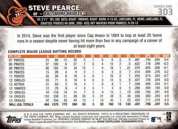 2016 Topps #303 Steve Pearce Back