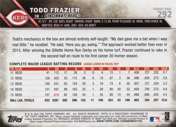 2016 Topps #292 Todd Frazier Back