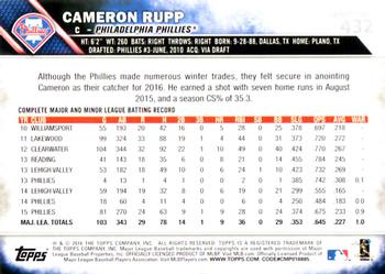 2016 Topps #432 Cameron Rupp Back