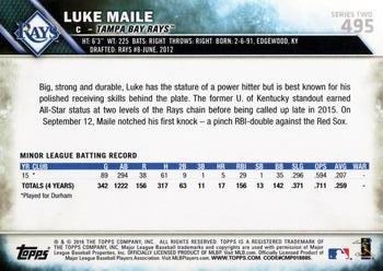 2016 Topps #495 Luke Maile Back