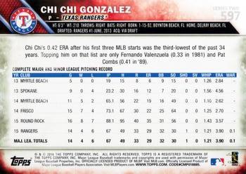 2016 Topps #597 Chi Chi Gonzalez Back