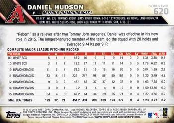 2016 Topps #620 Daniel Hudson Back
