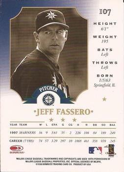 1998 Leaf #107 Jeff Fassero Back