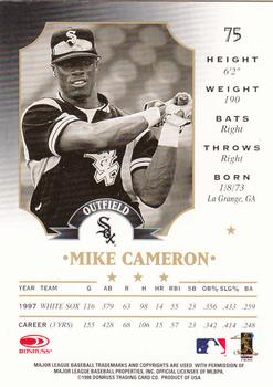 1998 Leaf #75 Mike Cameron Back