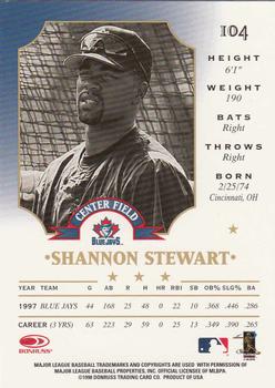 1998 Leaf #104 Shannon Stewart Back