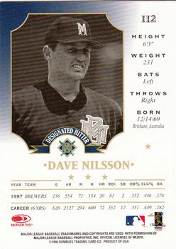 1998 Leaf #112 Dave Nilsson Back