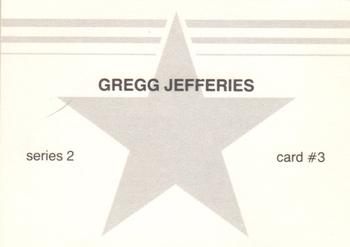 1988 Red Stars Series 2 (unlicensed) #3 Gregg Jefferies Back