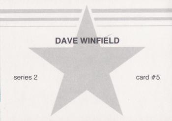 1988 Red Stars Series 2 (unlicensed) #5 Dave Winfield Back