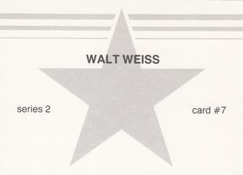 1988 Red Stars Series 2 (unlicensed) #7 Walt Weiss Back