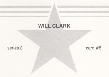 1988 Red Stars Series 2 (unlicensed) #8 Will Clark Back