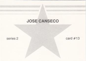 1988 Red Stars Series 2 (unlicensed) #13 Jose Canseco Back