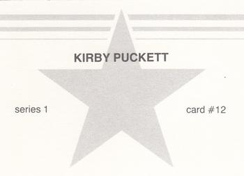 1988 Gray Star Series 1 White Border (unlicensed) #12 Kirby Puckett Back