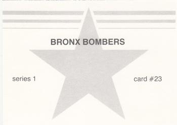 1988 Gray Star Series 1 White Border (unlicensed) #23 Bronx Bombers (Darryl Strawberry / Don Mattingly) Back