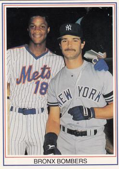 1988 Gray Star Series 1 White Border (unlicensed) #23 Bronx Bombers (Darryl Strawberry / Don Mattingly) Front