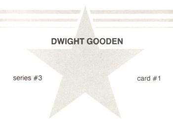1988 Baseball Stars Series 3 (unlicensed) #1 Dwight Gooden Back