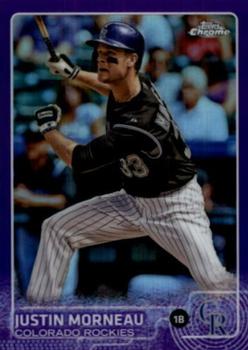 2015 Topps Chrome - Purple Refractor #58 Justin Morneau Front