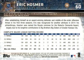 2015 Topps Chrome - Purple Refractor #60 Eric Hosmer Back