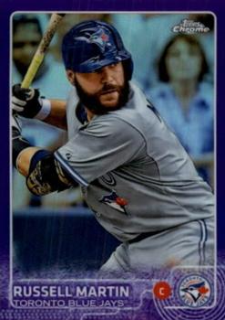 2015 Topps Chrome - Purple Refractor #61 Russell Martin Front