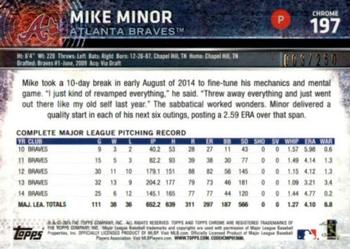 2015 Topps Chrome - Purple Refractor #197 Mike Minor Back