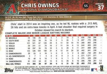 2015 Topps Chrome - Sepia Refractor #37 Chris Owings Back