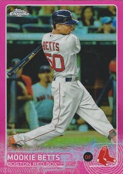 2015 Topps Chrome - Pink Refractor #67 Mookie Betts Front