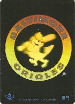 1992 Upper Deck - Team Logo Holograms #NNO Baltimore Orioles Front