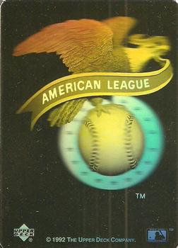 1992 Upper Deck - Team Logo Holograms #NNO American League Front