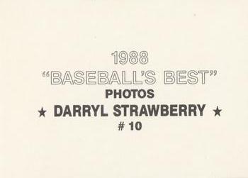 1988 Baseball's Best Photos (unlicensed) #10 Darryl Strawberry Back
