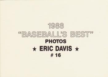 1988 Baseball's Best Photos (unlicensed) #16 Eric Davis Back