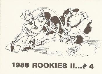 1988 Rookies II (unlicensed) #4 Jeff Treadway Back