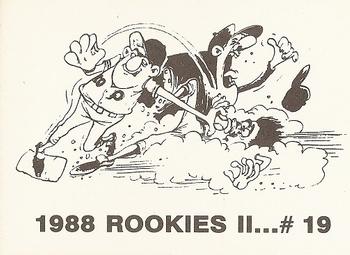 1988 Rookies II (unlicensed) #19 Craig Worthington Back