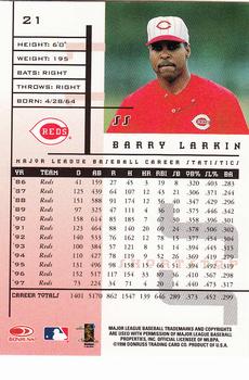 1998 Leaf Rookies & Stars #21 Barry Larkin Back