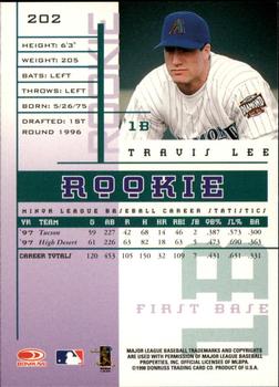 1998 Leaf Rookies & Stars #202 Travis Lee Back